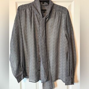 Ann Taylor houndstooth blouse